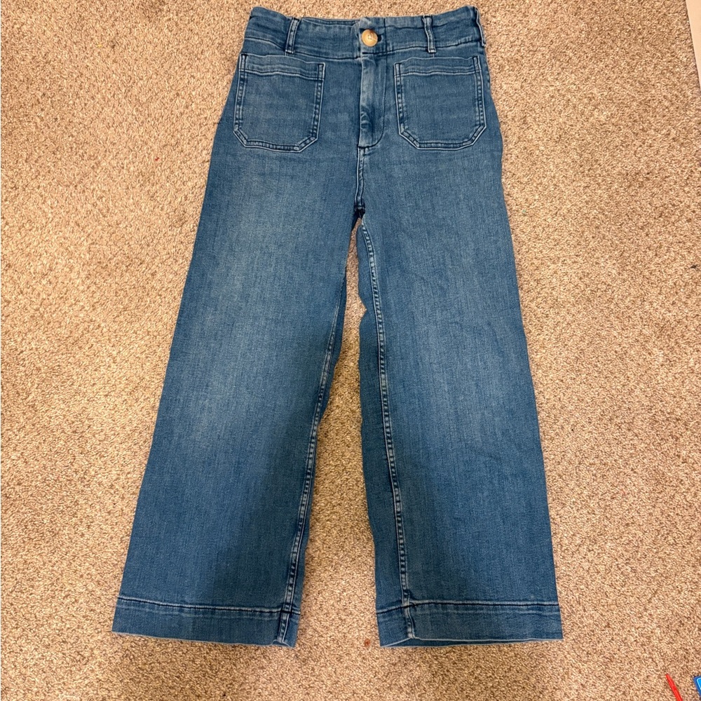 Anthropologie Maeve Colette Classic Blue Wide Leg Jeans